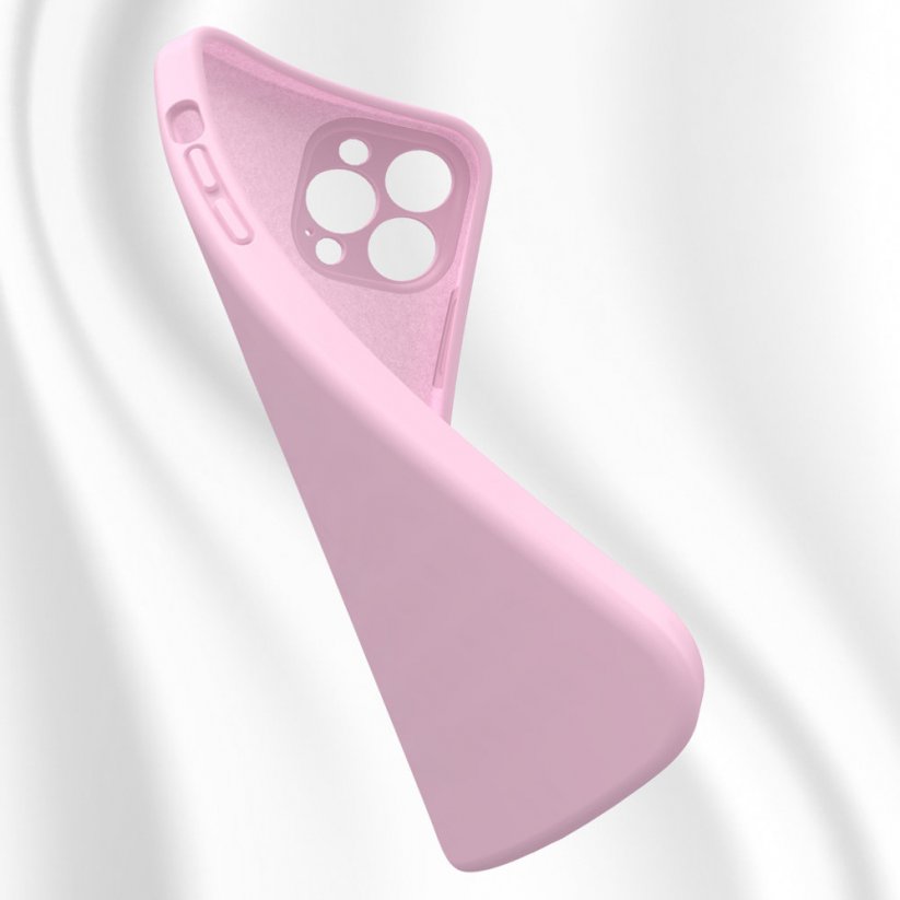 BASEUS ARYT001104 Liquid Gel Case Prémiový silikonový kryt pro iPhone 13 Pro Max, růžový