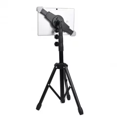 AG PREMIUM Teleskopický kovový stativ/tripod pro tablet (9,5-14,5"), černý